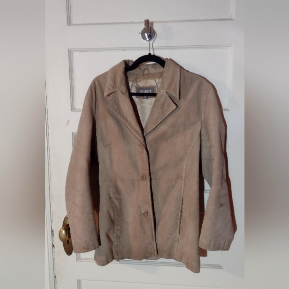 Wilson leather tan suede jacket